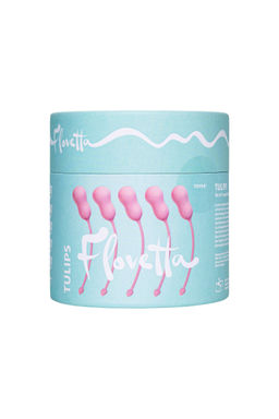 Набор вагинальных шариков Flovetta by Toyfa TULIPS, силикон, розовый, 5,3 см