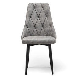 Стул мягкий для кухни «Граф», обивка nova 610, цвет тёмно – серый