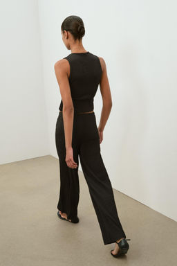 TEXTURED STRAIGHT-FIT TROUSERS - Zara фото 62