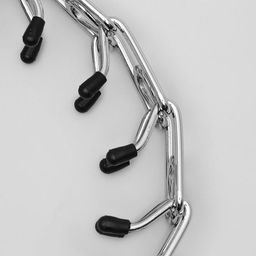 Ошейник - полуудавка строгий с защитными колпачками, 4 мм х 60 см - Пижон фото 4