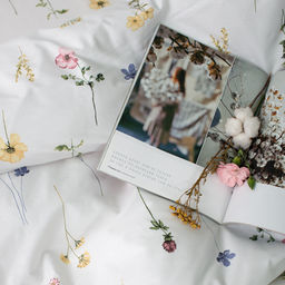 КПБ 2,0 спальный (с простыней на резинке 160х200х25, 2 наволочки 50х70), Ботанический сад Пододеяльник на молнии 177х217; простыня на резинке 160х200х25, наволочка 50х70 - 2шт. - Традиция фото 4