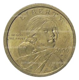 1 доллар 2000 года P США Сакагавея  Парящий Орел