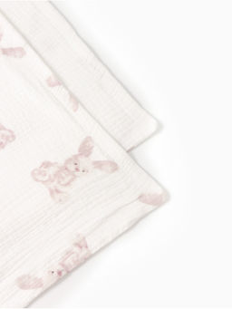 Покрывало Крошка Я «Зайка» 100×130 см, муслин, 4 слоя, хлопок 100%