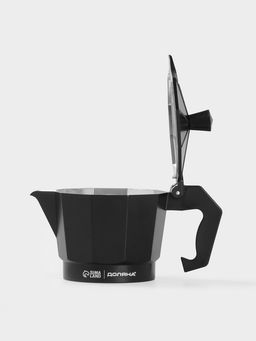 Кофеварка гейзерная Доляна Alum black, на 3 чашки, 150 мл, чёрная фото 9