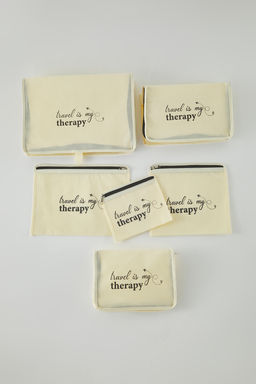 Trendyolmilla Home 6l? Slogan Bask?l? ve Fermuar Detayl? Bavul Ici Duzenleyici Seti TPHSS25BID00003  фото 2