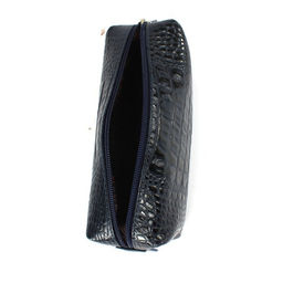 Косметичка Croco-К-721 натуральная кожа (1 отдел), синий кайман (88) 265481  фото 3