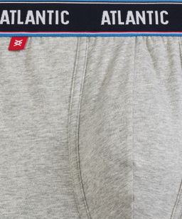 ATLANTIC 3MH-214 Трусы шорты Solid Summer - набор 3 шт. темно-синий + коралловый + серый меланж  фото 5