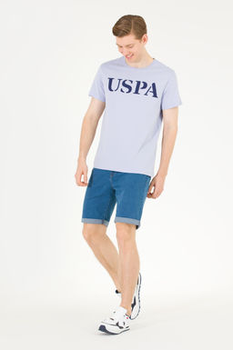 Мужская синяя футболка с круглым вырезом Basic - U.s. polo assn фото 3