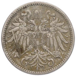 Монета 10 геллеров 1895 года Австрия