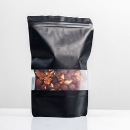 Цена за 47 шт. Пакет дой-пак, матовый, черный с окном, 14×20×4 см