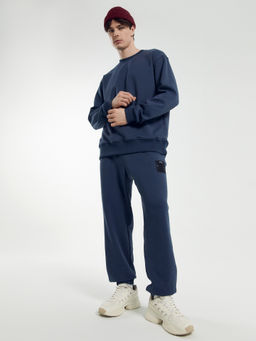 Брюки мужские синие с печатью