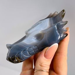 Дракон резной из Агата с жеодой