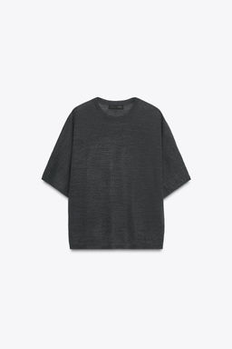 WOOL KNIT SHORT SLEEVE TOP - Zara фото 5