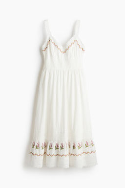 Vestido bordado de algod?n