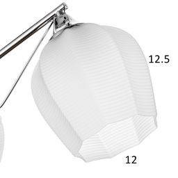 Светильник потолочный BayerLux «Миранда», люстра 3хЕ27, 40 Вт, хром, 59×59×26 см