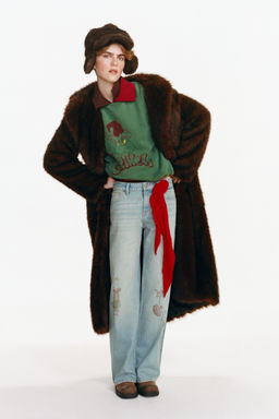 TRF GRINCH PRINT LOW-RISE JEANS