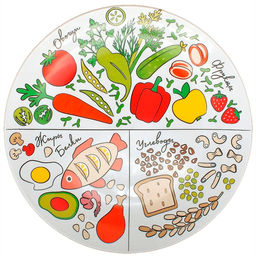 Тарелка "Для похудения" 23 см арт.MFK08377