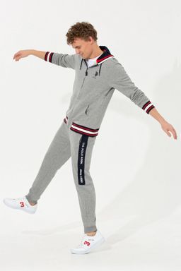 U. S. Polo Assn / Мужские серые меланжевые спортивные штаны - U.s. polo assn фото 3