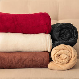 Плед «Этель», 180×200 см, корал-флис, бордовый