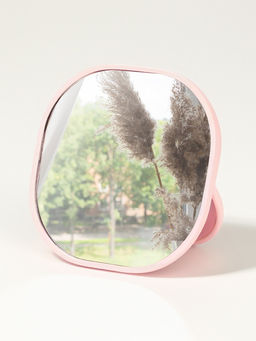 Зеркало карманное «Узор», с подставкой, 8×8 см, чёрное