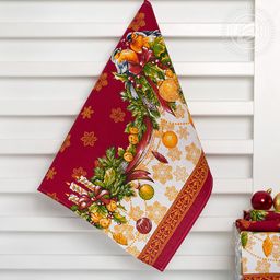 Полотенце кухонное из рогожки "Рождество" 1 шт