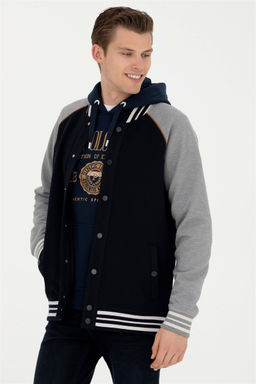 Мужской темно-синий вязаный кардиган - U.s. polo assn фото 10