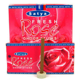 Безосновные благовония Rose Dhoop Sticks РОЗА блок 12 шт.