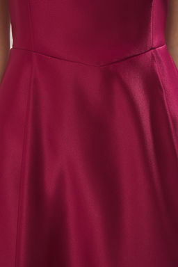 TRENDYOLMILLA Lacivert A-Kesim Saten Dokuma S?k Abiye & Mezuniyet Elbise TPRAW25EL00040 фото 4