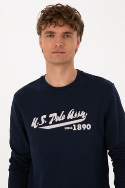 Erkek Bisiklet Yaka Regular Fit Lacivert Sweatshirt - U.s. polo assn фото 2