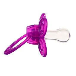 Набор Соска - пустышка с держателем, SL, КЛ +6 мес., с колпачком «Бабочка», фиолетовый