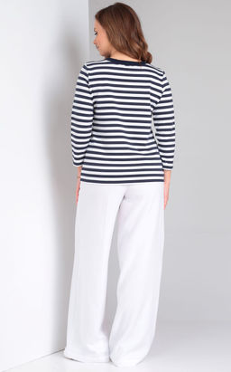 Джемпер TATTICA 501 белый/синий  фото 3