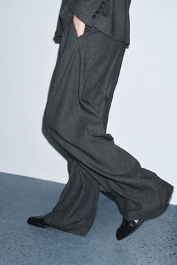 ZW COLLECTION WIDE-LEG TROUSERS WITH DARTS - Zara фото 6
