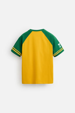 EMBROIDERED COLOUR BLOCK T-SHIRT - Zara фото 9