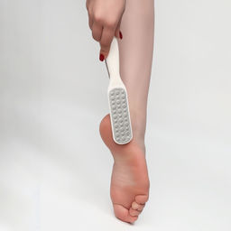 Пилка для пяток, овальная, лазерная, двусторонняя, 23 см, белая