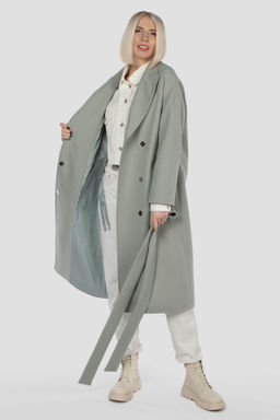 01-11614 Пальто женское демисезонное (пояс) - El podio фото 6