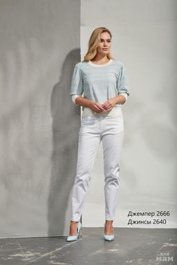 Джемпер 2660 голубой - Niv niv fashion фото 2
