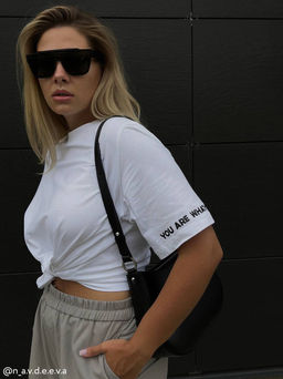 CONTE Oversize-футболка из хлопка Believe LD 1658 white