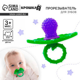 Прорезыватель силиконовый «Ягодка-пустышка», фиолетовый