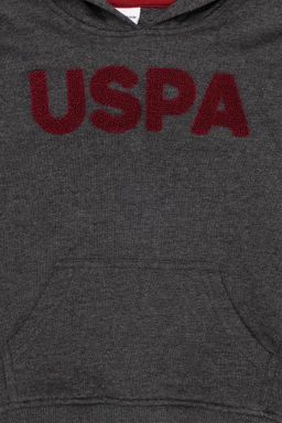 Черная толстовка с капюшоном для мальчиков Basic - U.s. polo assn фото 6
