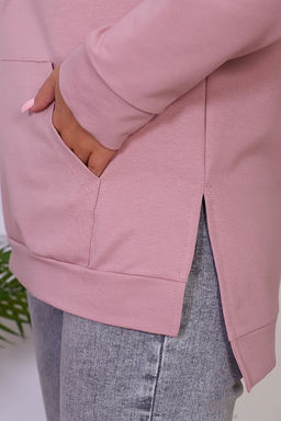 Толстовка с капюшоном, футер с лайкрой, сухая роза (844-2) - Плиона фото 13