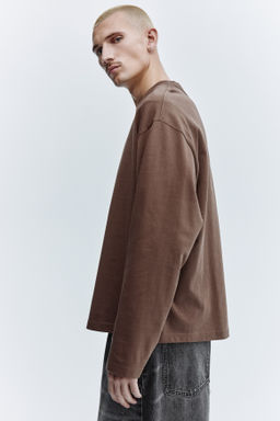 Camiseta de punto de manga larga Oversized Fit - H&m фото 6