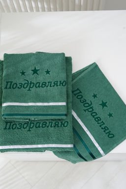 14418/15 "Поздравляю звезды"полотенце махровое плотность 350гр
