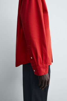 COMPACT COTTON RELAXED FIT SHIRT - Zara фото 6