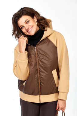 Куртка LADY SECRET 9011 беж + шоколад