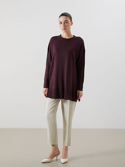 Bisiklet Yaka Kad?n Triko Tunik