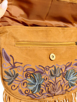 Сумка замшевая с бахромой через плечо 1109/27 - Ганг фото 4