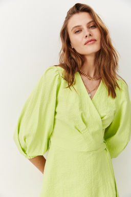 Платье на запах из жатого хлопка - TO BE ONE фото 3