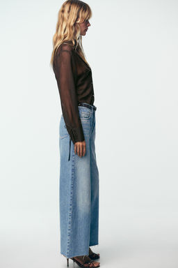 SEMI-SHEER SHIRT WITH TIES - Zara фото 19