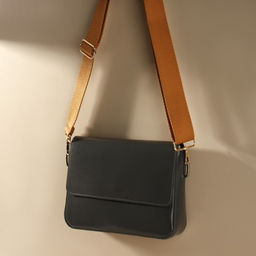 Ручка для сумки, стропа, с карабинами, 139±3×3.8 см, светло-коричневая