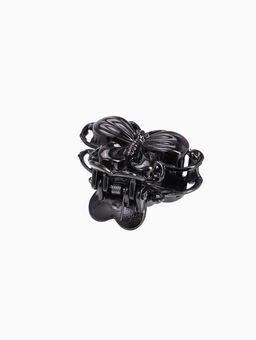 Цена за 24 шт. Крабик для волос «Глянец», бабочка, 4 см, чёрный